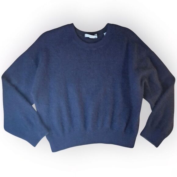Vince Crew Neck Cashmere Pullover Navy Blue Medium - Picture 3 of 13